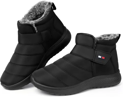 Vista 2 de SHIBEVER Botas de invierno para mujer botas de nieve impermeables para mujer, botines cómodos y resistentes a la moda