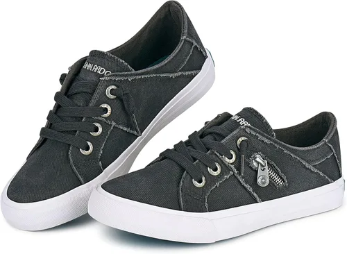 Vista 2 de JENN ARDOR Zapatos deportivos sin cordones para mujer, zapatos de senderismo elegantes e informales, de lona, mocasines deportivos, estilo retro