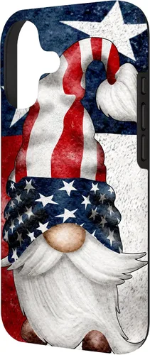 Vista 2 de 4th of July Independence Day Gnome for Women Memorial Day Case for iPhone 17