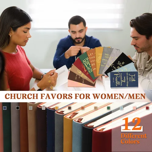 Vista 4 de TaoBary 24 piezas de regalos cristianos, diario de oración para hombres, cuaderno de cuero con versículos de la Biblia, regalos de fiesta