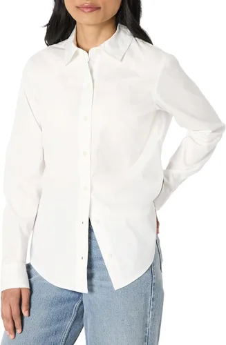 Vista 12 de Amazon Essentials Camisa de vestir con botones y popelina elástica de ajuste regular para mujer
