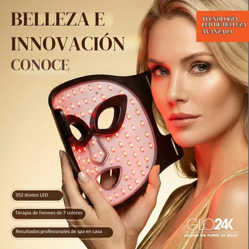 Vista 7 de Máscara de belleza facial GLO24K. (Super Máscara)