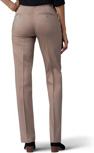 Vista 3 de Lee Womens Petite Flex Motion Regular Fit Straight Leg Pant