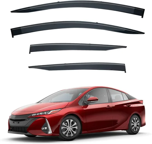 Vista 12 de 4 piezas de deflectores de viento para ventanas compatibles con Civic Hatchback 2017-2021 solamente, estilo de montaje exterior, protección contra