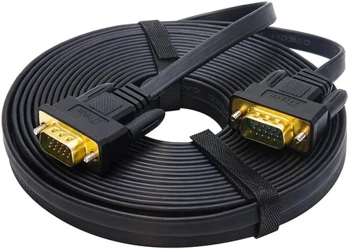 Vista 6 de DTech 32.8 ft ultra delgado monitor de computadora VGA cable largo 32 pies macho a macho 15 pines conector estándar SVGA cable negro
