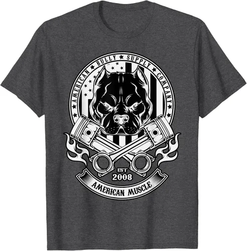 Vista 25 de American Muscle - Camiseta de cabeza dura Pit Bull American Bully, Negro, S
