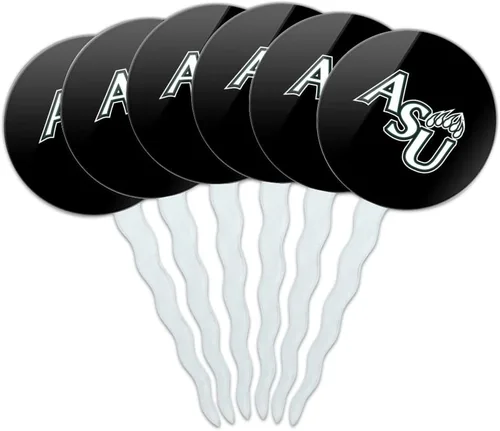 Vista 243 de Abilene Christian - Juego de 6 palillos para cupcakes con logotipo secundario