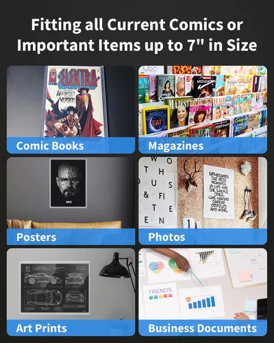 Vista 7 de Protectores rígidos superiores para cómics modernos, fundas protectoras rígidas para almacenamiento y exhibición de cómics, paquete de 10