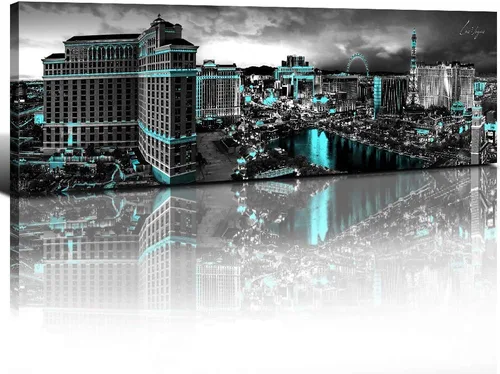Vista 42 de Arte de Pared de Arizona para Oficina Decoración Negro y Blanco Imágenes de Paisaje Urbano de Tucson para Dormitorio Impresiones en Lienzo