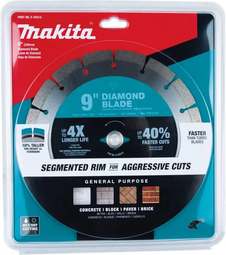 Vista 2 de Makita E-02515 Hoja de diamante de 9", segmentada, de uso general