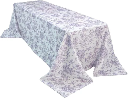 Vista 54 de Efavormart - Mantel rectangular, 60 x 102 pulgadas, resistente a las manchas y a las arrugas, lavable, mantel decorativo oblongo de tela de Amatista