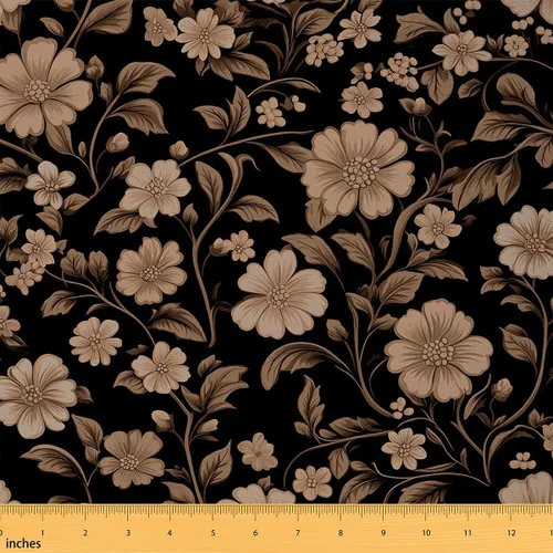 Vista 26 de Feelyou Tela de Flores Groovy por Yarda 1 Yarda Niños Tela de Tapicería Floral Retro para Sillas para Niños Niñas Adolescentes Flores Hippie