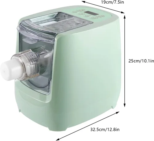 Vista 9 de Máquina eléctrica para hacer pasta, máquina automática para hacer pasta con 13 discos para espaguetis y fettucina y más, máquina para hacer pasta