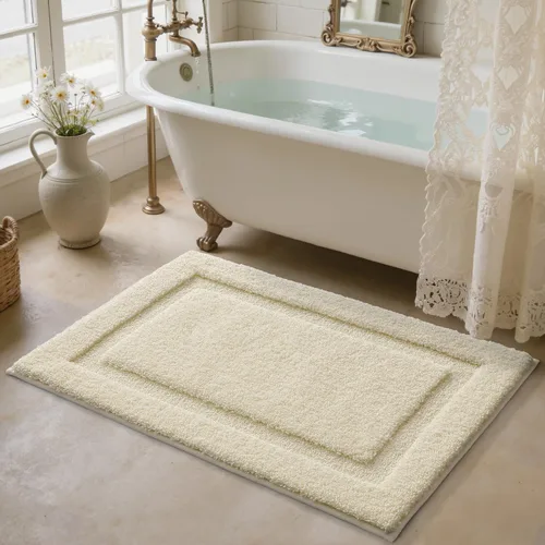 Vista 12 de LUMI Alfombras de baño ultrasuaves antideslizantes con parte trasera de goma, absorbente y lavable, de secado rápido, alfombra de felpa de Beige