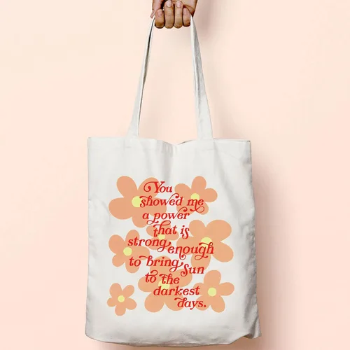 Vista 5 de BLUPARK HS Merchandise Tote Bag - Regalo inspirado en el álbum de cantante para los amantes de la música, Blanco sucio, Grande