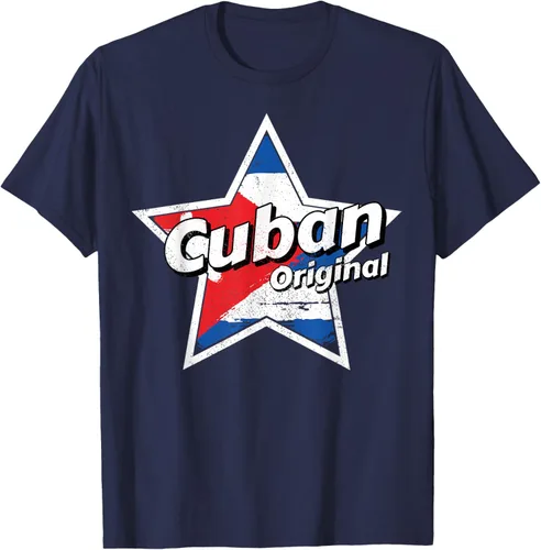 Vista 24 de Camisa Cubano Original Camisa Bandera de Cuba Camiseta Cubano, Negro