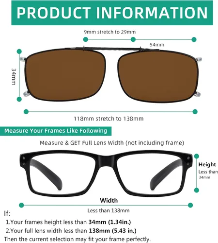 Vista 3 de Eyekepper gafas de sol polarizadas con resorte de fácil sujeción, Marrón
