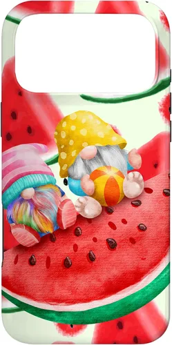 Vista 22 de Summertime with My Gnomies Watermelon Retro Beach Summer Case for iPhone 17