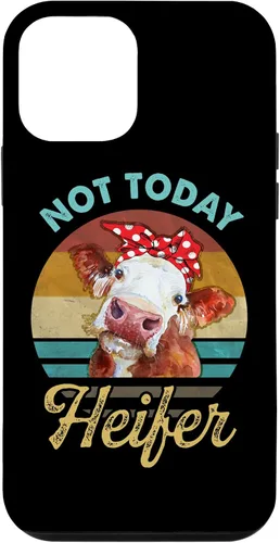 Vista 12 de iPhone 15 Vintage Not Today Heifer Cute Cow Gift For Women Men Farmer Case