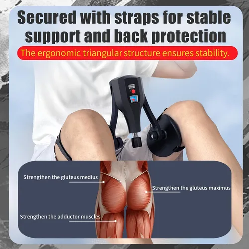 Vista 4 de Entrenador de muslos Pro de 0 a 132 libras de resistencia ajustable, ejercitador Kegel interior del muslo y suelo pélvico con asas de entrenamiento