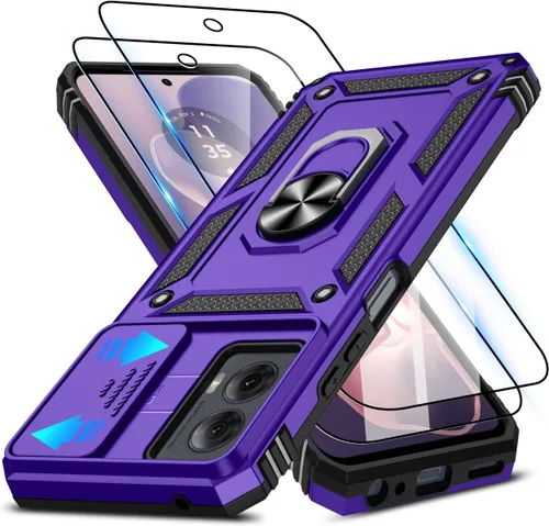 Vista 104 de ATUMP for Moto G-Play-2024 Case with Camera Lens Cover & HD Screen Protector(2 Pcs), [10FT Military Grade Drop Protection] Magnetic Ring Holder
