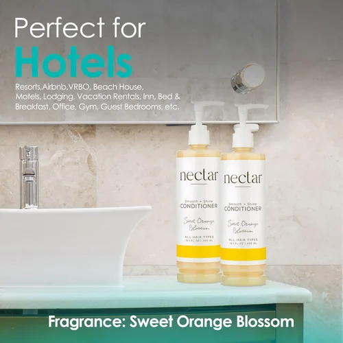 Vista 4 de World Amenities Nectar Pump Bottle Hair Conditioner - Acondicionador hidratante para el cuidado del cabello - Acondicionador desenredante