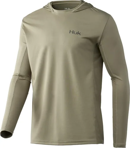 Vista 4 de HUK - Sudadera con capucha Icon X para hombre Camisa de pesca con protección solar UPF +50 Negro - Nuevo Logo