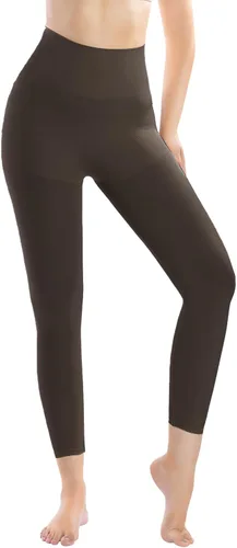 Vista 5 de +MD Fajas moldeadoras para mujer, con control de abdomen, sin costuras, de cintura alta, de compresión, sin pies, leggings