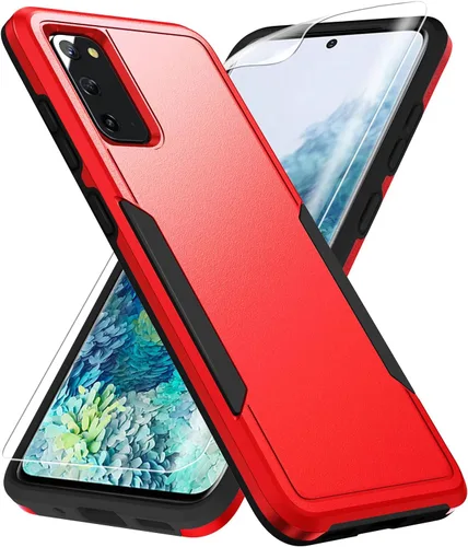 Vista 7 de para Galaxy S20 Funda, con protector de pantalla [Probada a caídas de grado militar] Funda protectora resistente y dura para Samsung Galaxy S20