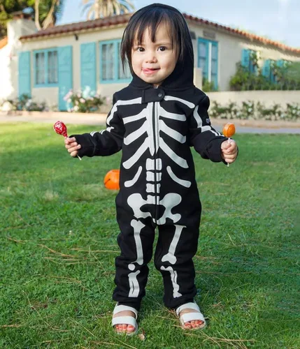 Vista 3 de Tipsy Elves Skeleton Halloween Costume Jumpsuit for Babies and Toddlers Unisex Sizing