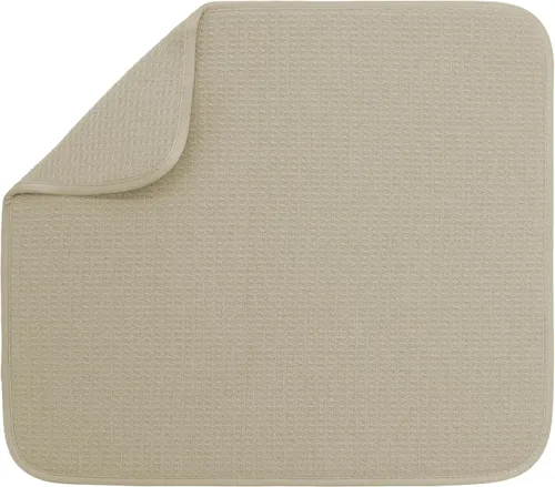 Vista 20 de S&T INC. Tapete de microfibra para secado de platos, reversible y absorbente para cocina, de 16 x 18 pulgadas, color negro