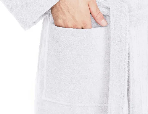Vista 5 de SIORO Bata de baño de algodón suave para hombre, bata de baño de tela de rizo para spa, hotel, bañera de hidromasaje