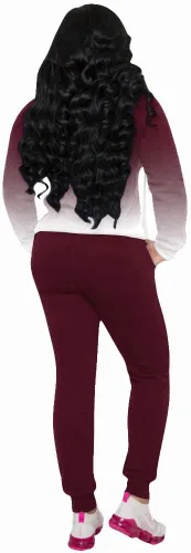 Vista 4 de FANDEE Conjunto de dos piezas para mujer, conjunto casual de sudadera con capucha y bolsillos