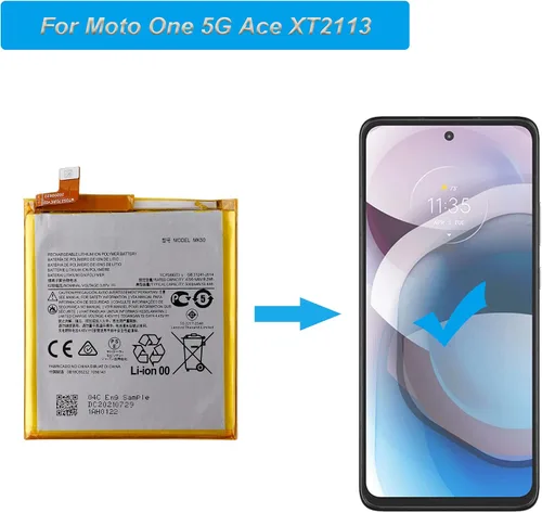Vista 5 de Batería de repuesto MK50 compatible con batería Moto One 5G Ace XT2113 con herramientas
