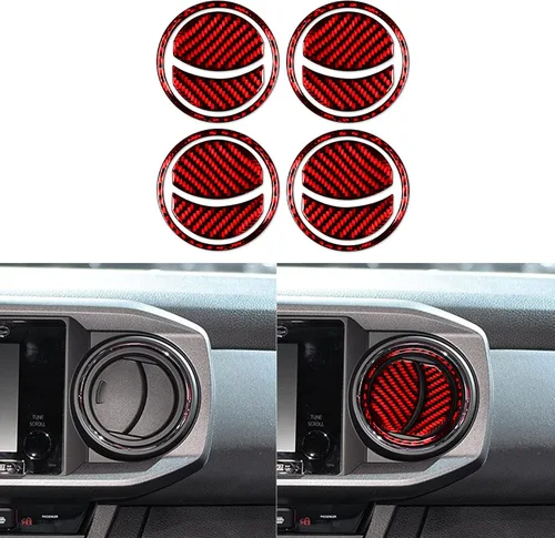 Vista 18 de NVCNX Real Premium Fibra de carbono compatible con Toyota Tacoma 2016-2017 Accesorios Car Dash Bed Interruptor de luz Panel Panel Cubierta