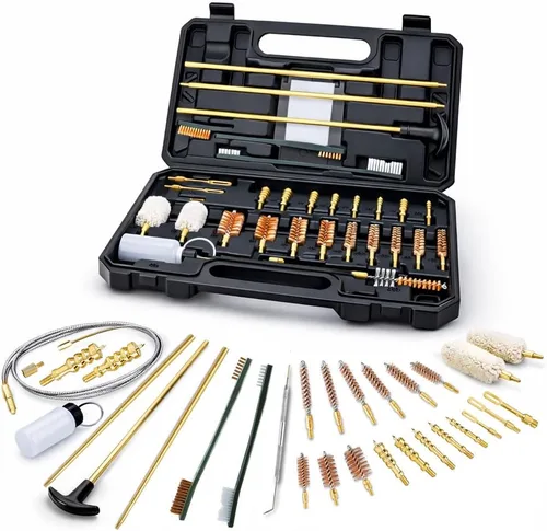 Vista 7 de Kit de limpieza de pistola Bore Baby Universal para rifle, pistola, escopeta con estuche de transporte portátil para 12Ga 20Ga .22 5.56mm .223