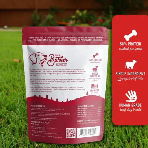 Vista 2 de Beg & Barker Toppers de comida para perros de carne de res (8 onzas, paquete de 1) – 100% hecho en Estados Unidos para comida de un solo ingrediente