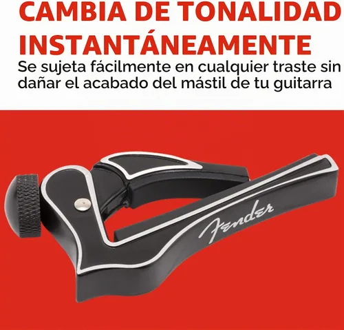 Vista 4 de Fender Dragon Capo, Accesorios de Guitarra, Negro