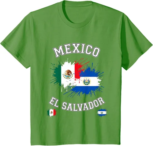 Vista 94 de Camiseta de recuerdo de la bandera vintage de El Salvador de México