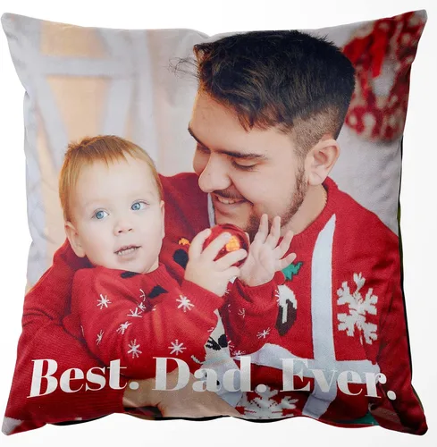 Vista 12 de Easycosy Funda de almohada de terciopelo personalizada, 12 x 12 pulgadas, foto y texto personalizados, dos lados, regalo del día del padre