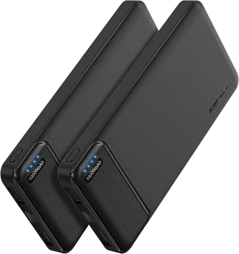 Vista 5 de AsperX - Cargador portátil de 10000 mAh con batería dual USB Negro