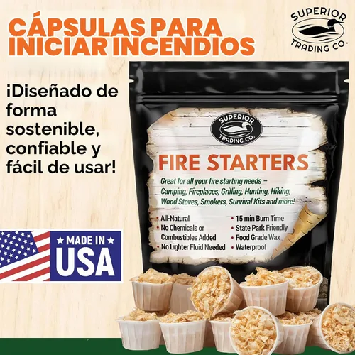 Vista 2 de Light-a-Fire, el mejor iniciador de fuego natural de Amazon, 30 vainas con contenedor