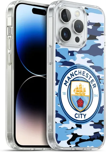 Vista 29 de Head Case Designs Funda de gel con licencia oficial del Manchester City Man City FC Blue Moon Badge Camou [protección de grado militar] compatible