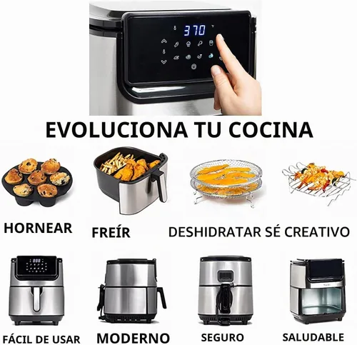 Vista 5 de Yedi Evolution - Freidora de aire de 6.8 cuartos de galón con cesta de cerámica, acero inoxidable