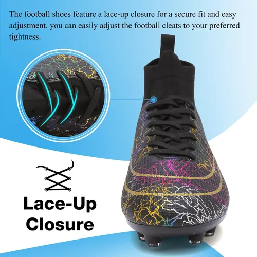 Vista 4 de Zapatos de fútbol para hombre y mujer, zapatos de fútbol para Big Boy AG TF