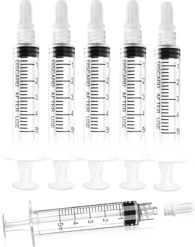 Vista 10 de Jeringa Luer Lock de 1ml sin aguja - Jeringas de plástico de 1cc, estériles, selladas individualmente, paquete de 10
