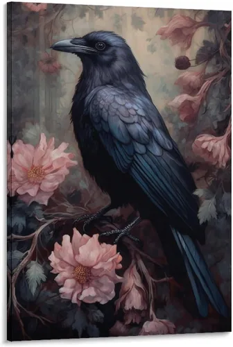 Vista 41 de HHGaoArt Lienzo gótico para pared, póster de fantasmas de Halloween, imagen espeluznante en lienzo