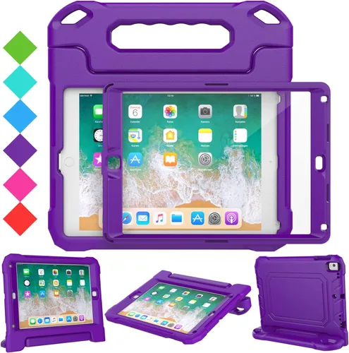 Vista 11 de SUPLIK - Funda infantil para iPad 5ª/6ª generación, Air 1/2/Pro 9.7, color Negro