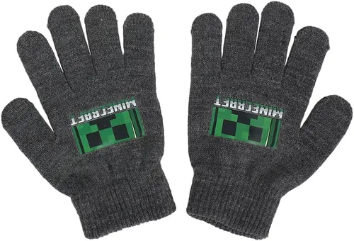 Vista 4 de Minecraft Creeper - Conjunto de gorro y guantes para jóvenes, Multi colorido