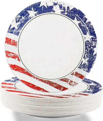 Vista 7 de Wiooffen Juego de 24 platos de papel para fiestas de tenis, juego de vajilla desechable, platos de postre para fiestas de tenis, deportes